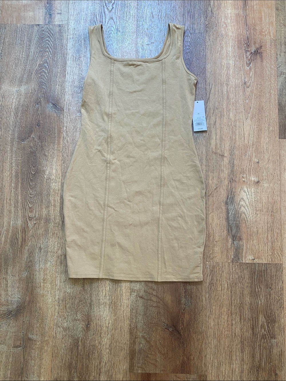 wild fable Tan Scoop Neck Bodycon Mini Dress